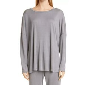Max Mara Leisure NWOT Women's Gio Oversize Jersey Top Gray Size S